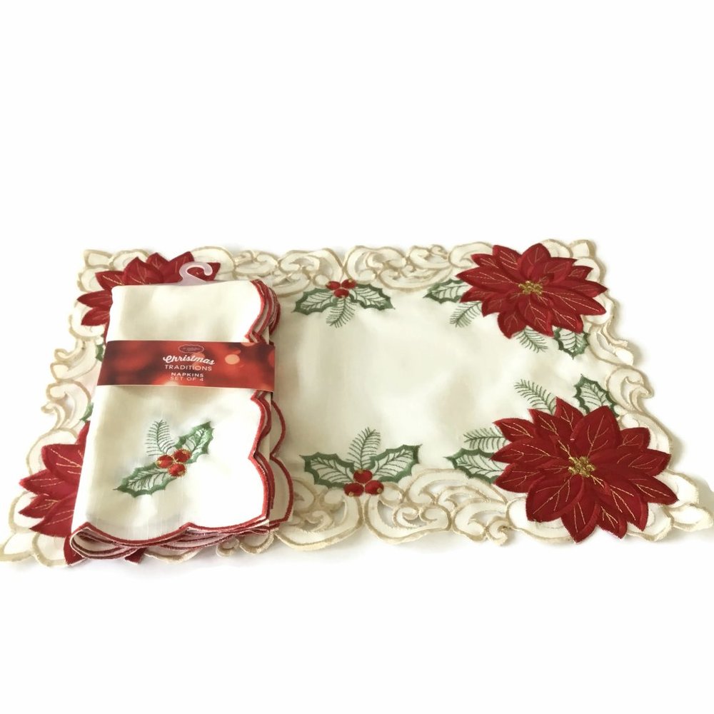 St Nicholas Square Napkins 4 Pcs Ivory 1 Placemat
